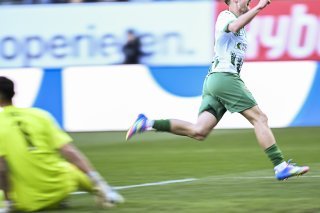 Lukas Daschner marque le seul but du match KEYSTONE/GIAN EHRENZELLER
